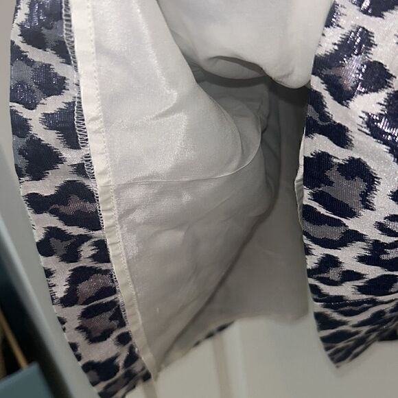 Banana Republic Blue and White Leopard Print Dress - Picture 9 of 12